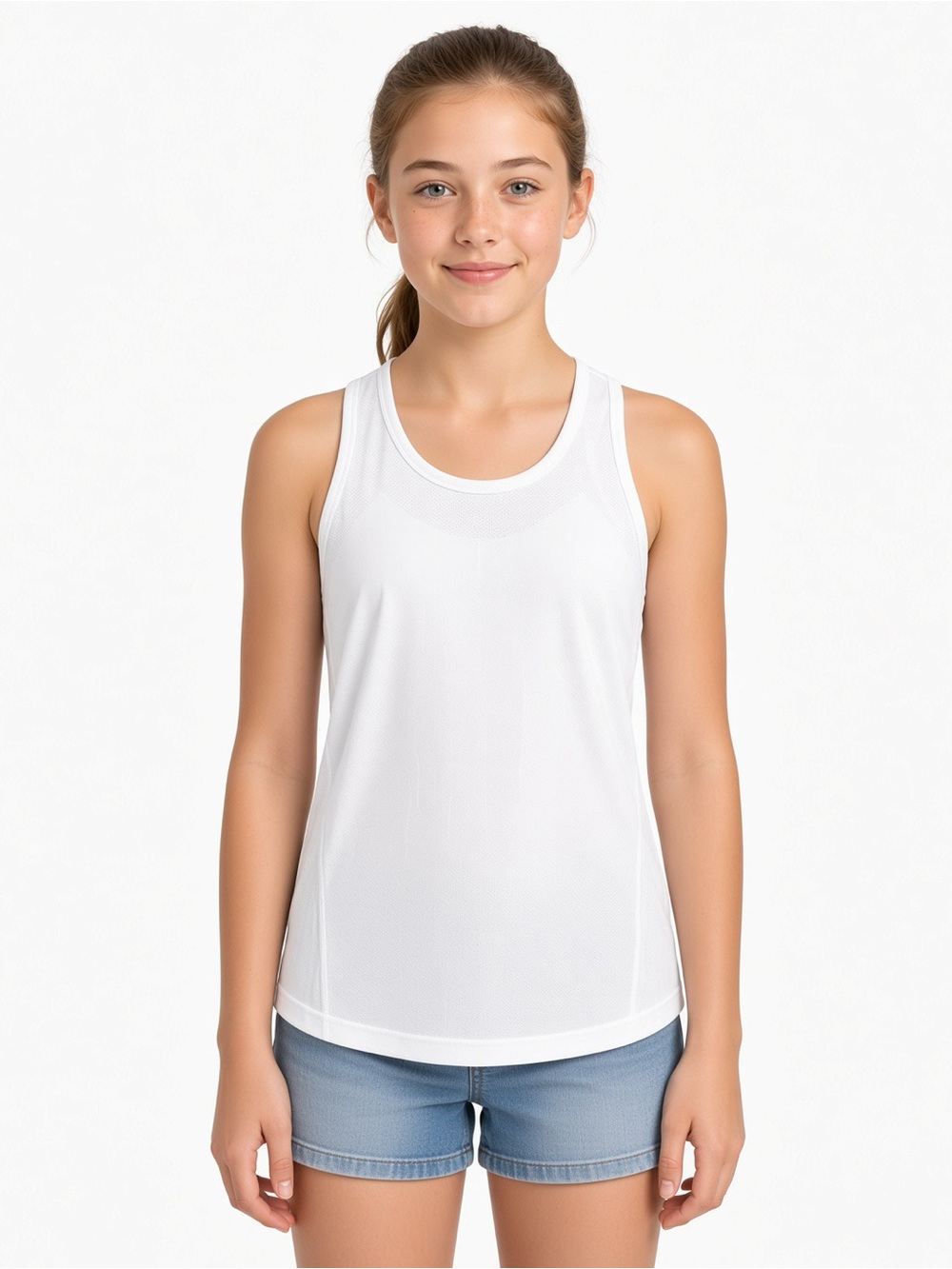 Athleta White Girls' Racerback Athletic Tank